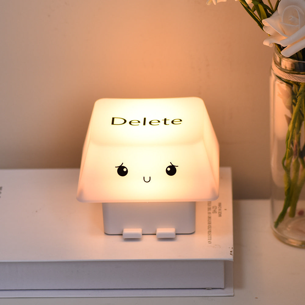 Modern and simple button-type ambient night light with USB charging, children's bedroom sleep bedside lamp