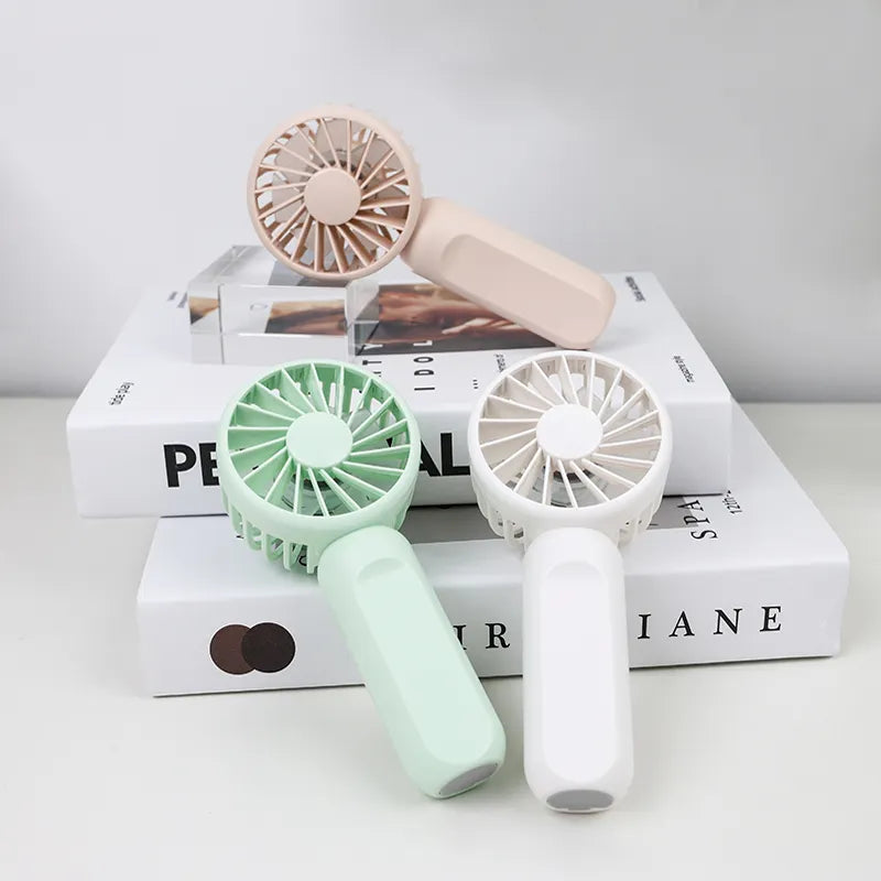 2025 Small Cute Portable USB Rechargeable Handheld Mini Fans with 3 Speeds for Summer Holiday Gift
