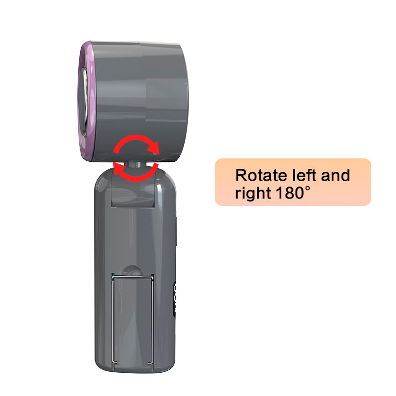 Handheld Foldable Fan with TEC Cooling, 120-Speed Adjustment & Smart Display – 3000mAh Rechargeable Battery, USB Type-C, Phone Holder
