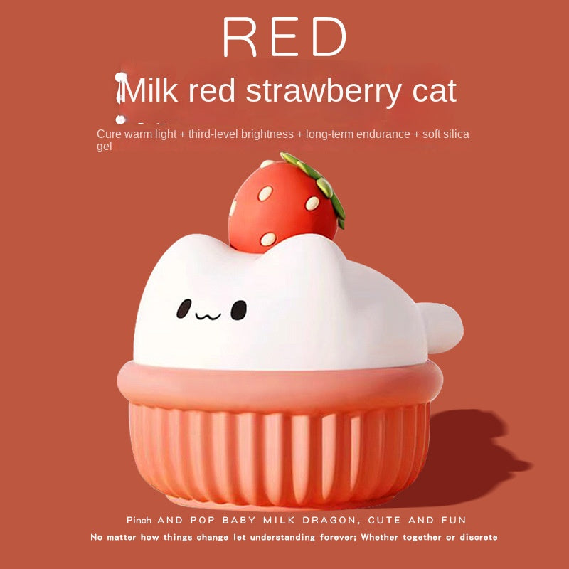 Cupcake Night Light Silicone Soft Table Lamp Cartoon Touch Sensor Desk Lights Bedroom Nursing lamp Children's Room Decoration Table lamp Bookshelf Desk lamp