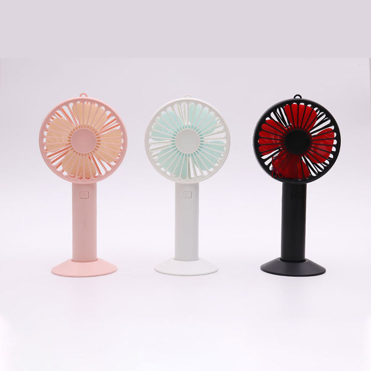 USB Handheld Small Fan Mini Portable Rechargeable Student Desktop Night Light Silent Small Electric Fan Wholesale