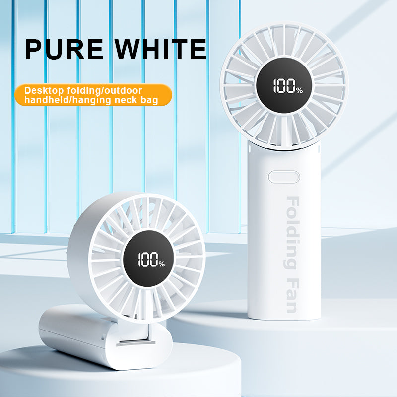 Foldable Portable Fan with 5-Speed Adjustable Wind & Rechargeable Battery