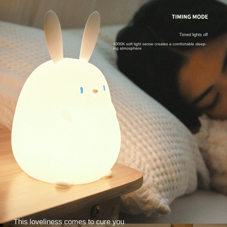 Cute Bunny Night Light Cute Night Light for Kids Kawaii Rabbit Night Light Kids Breastfeeding and Sleep Aid Soft Eye Caring Night Light with Touch Sensor