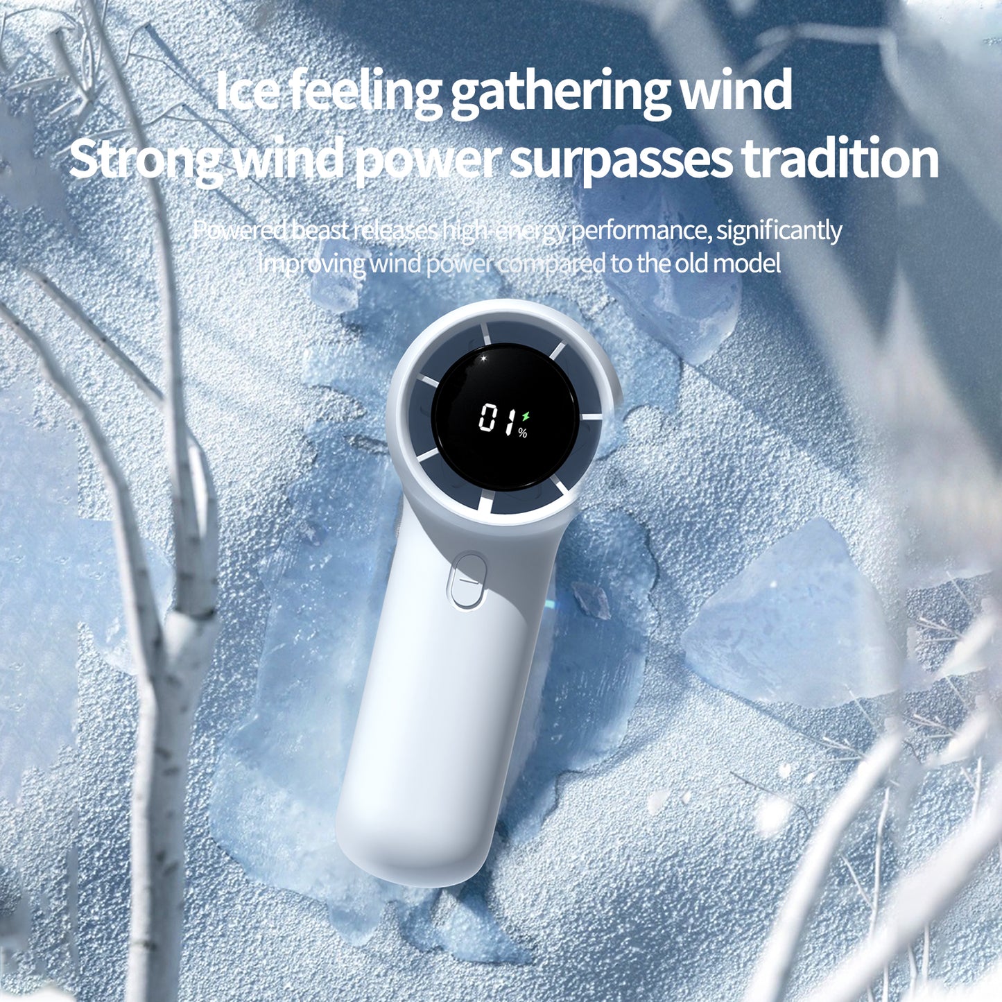 Cross-border 100-speed Violent Turbo High-speed Handheld Fan Outdoor Portable Charging Desktop Mini USB Fan Gift