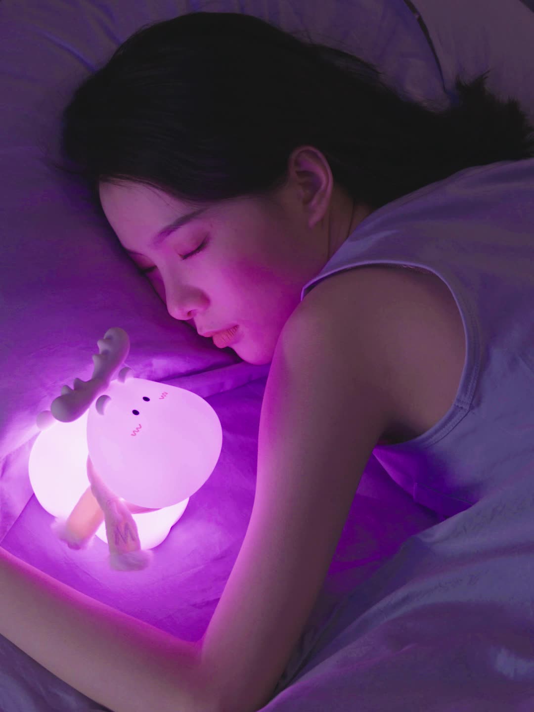 Animal Night Light Adjustable Brightness LED Nightlight USB Rechargeable Decorative Touch Bedside Lamp children's Room