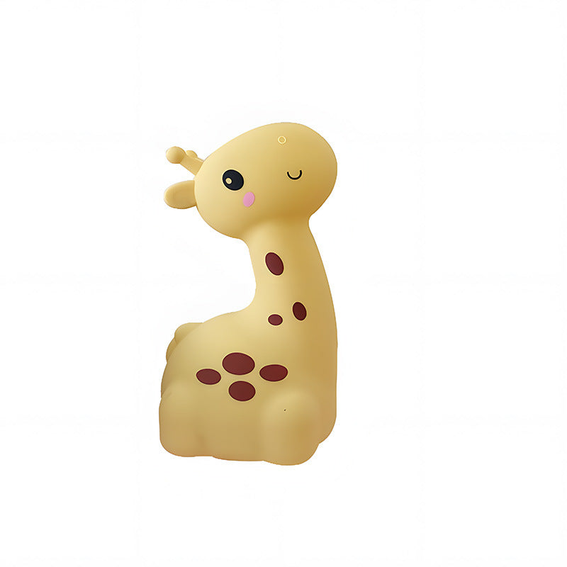 Cute Giraffe Table lamp Study Floor Night led Desk Rechargeable Silicone pear Panda lamp for Kids Bedroom with Touch Control 7 Color Changing led Birthday Gift for Kids