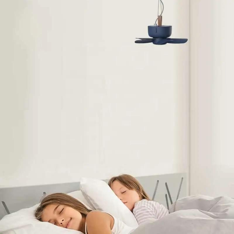 USB Remote Control 4-Speed Ceiling Fan for Tent Bed Camping Outdoor and Home