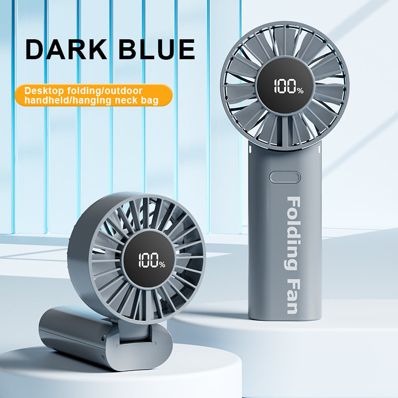 Foldable Portable Fan with 5-Speed Adjustable Wind & Rechargeable Battery
