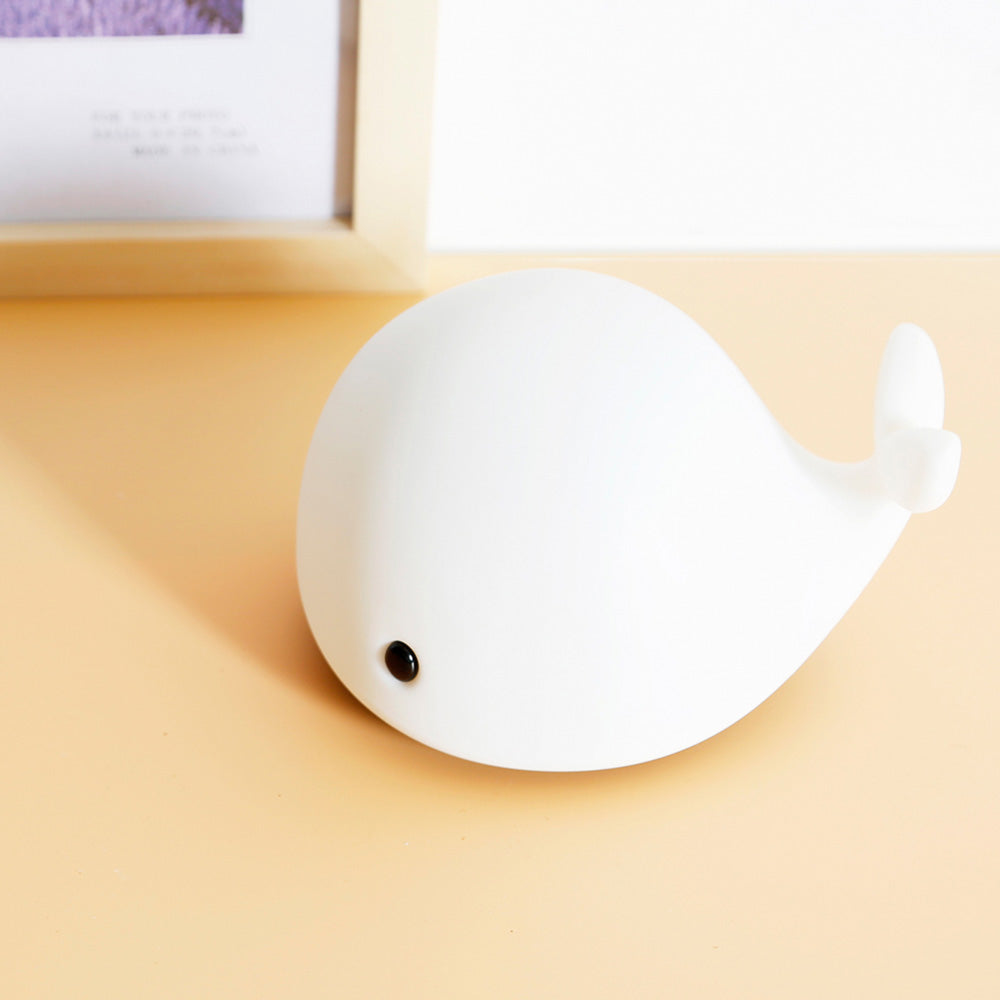 Cute Whale Night Light for Kids,Kawaii Baby with 7 LED Colors Changing,Tap Control Nursery Squishy Lamp,USB Rechargeable,Birthday Gifts Baby,Girls,Boys,Toddler,Children-OURRY