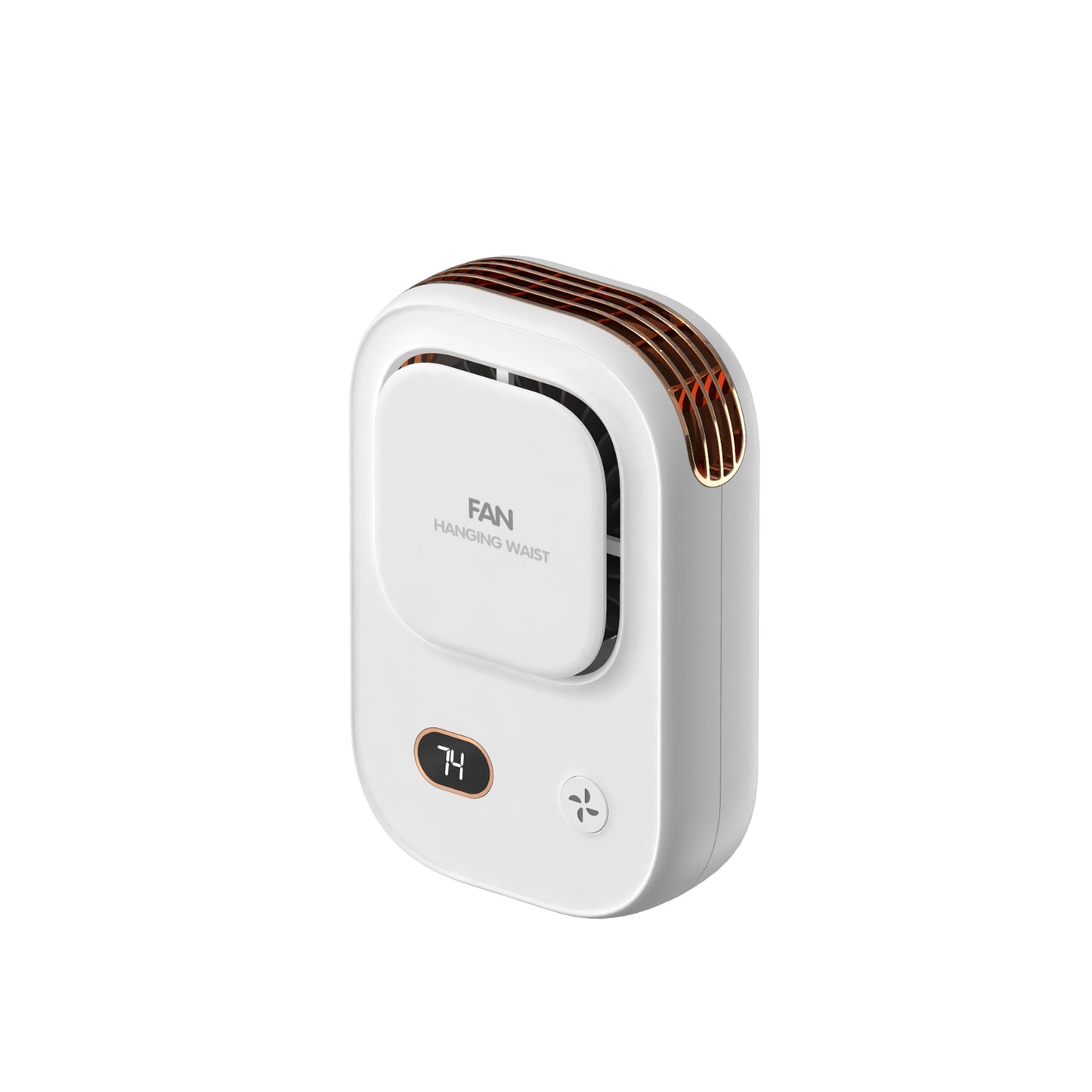 Cross-border Digital Display Waist-mounted Mini Fan Silent USB Charging Outdoor Portable Clip-on Waist Bladeless Neck-hanging Fan
