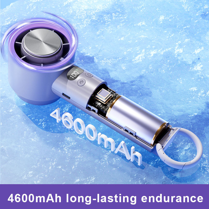 High-Speed Portable Fan with Ice Pack & 100-Level Adjustable Wind