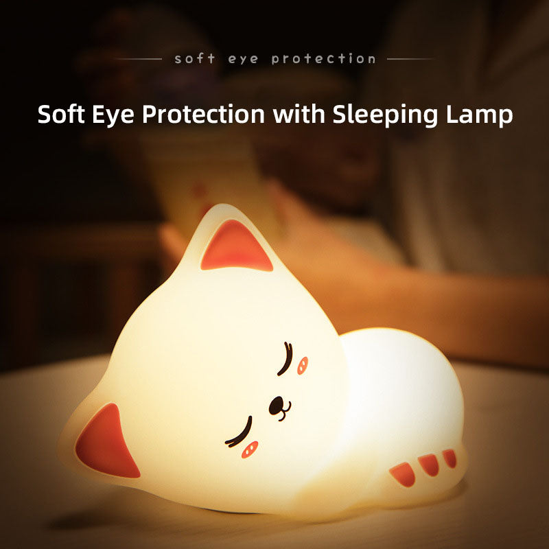 7-Colour Changing LED Night Light - Tap to Use - Rechargeable 12-Hour Battery or USB Powered - Suitable for Babies Toddlers and Children