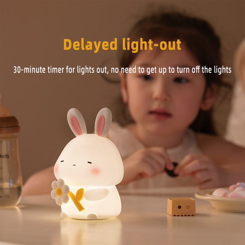 USB Rechargeable Silicone Chicken Night Light 3 Dimming Modes Soft on Eyes Bedroom Sleep Helper Baby Calmer