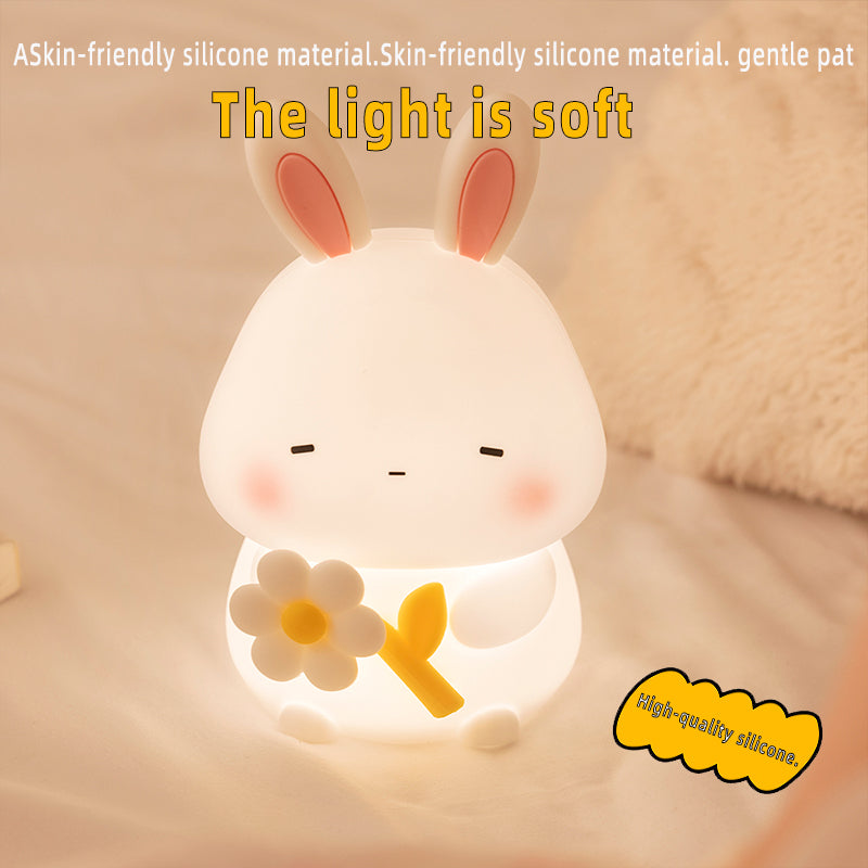 USB Rechargeable Silicone Chicken Night Light 3 Dimming Modes Soft on Eyes Bedroom Sleep Helper Baby Calmer