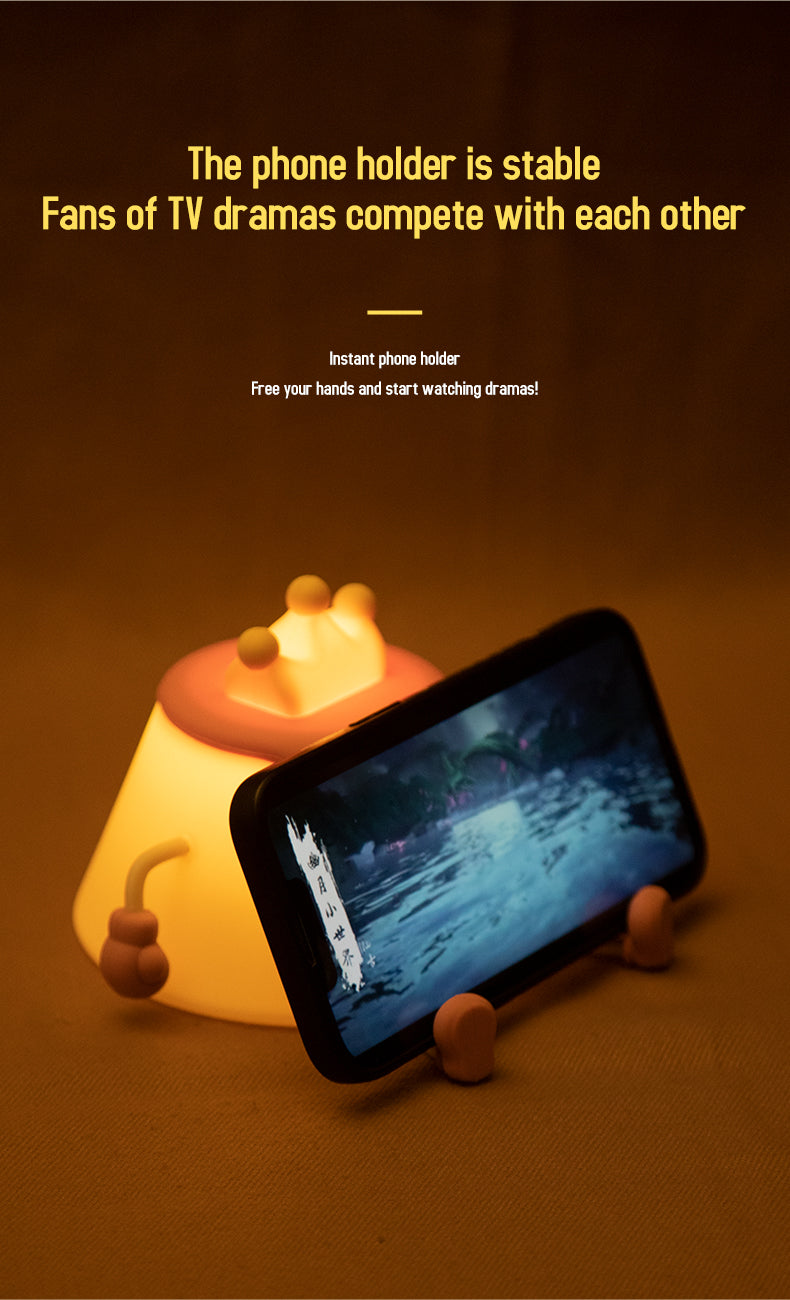 One Fire Pudding Bear Night Light for Kids Color Changing Pudding Bear Toys for Kids Night Light Portable Recharge Nightlight for Kids Room Silicone Baby Night Light for Kids Toys Pudding Bear Toys for Boys