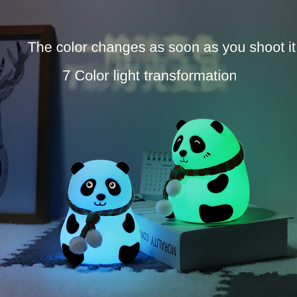 Panda Night Light Table Lamp Desk Lamps Decorate Kids LED Bedroom Lights Child Baby