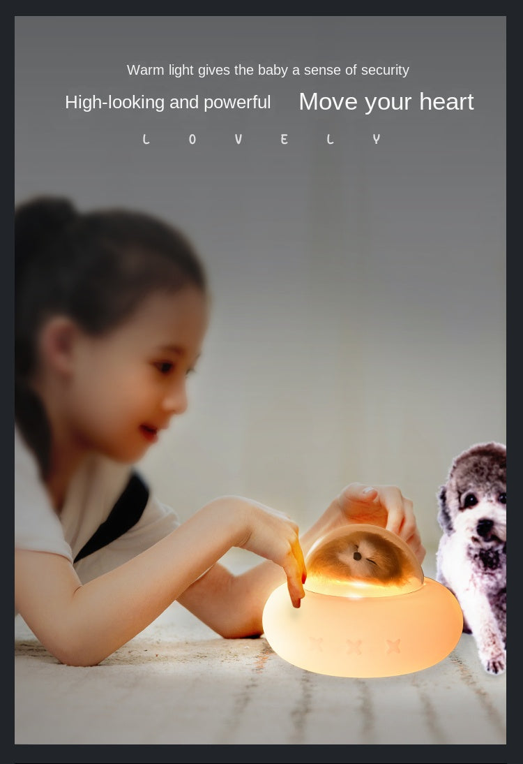 Pet Spaceship Silicone Light USB Small Night Light Cute Cartoon Charging Cute Pet Cat Bedside Led Lamp Cat