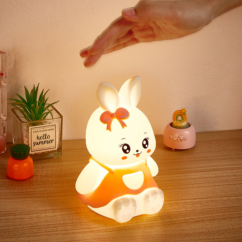 Cute Bunny Night Light for Kids, Easter Gift Rechargeable Baby Nightlight Toddler Nightlight for Bedroom, Animal Bunny Kids Lamp Kawaii Room Decor
