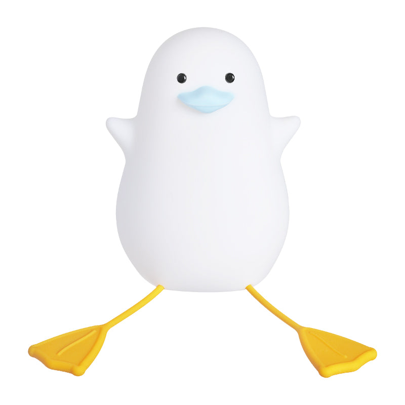 LED Silicone Duck Night Light Cute Light Up Dimmable Nursery Nightlight Rechargeable Bedside Touch Lamp for Breastfeeding