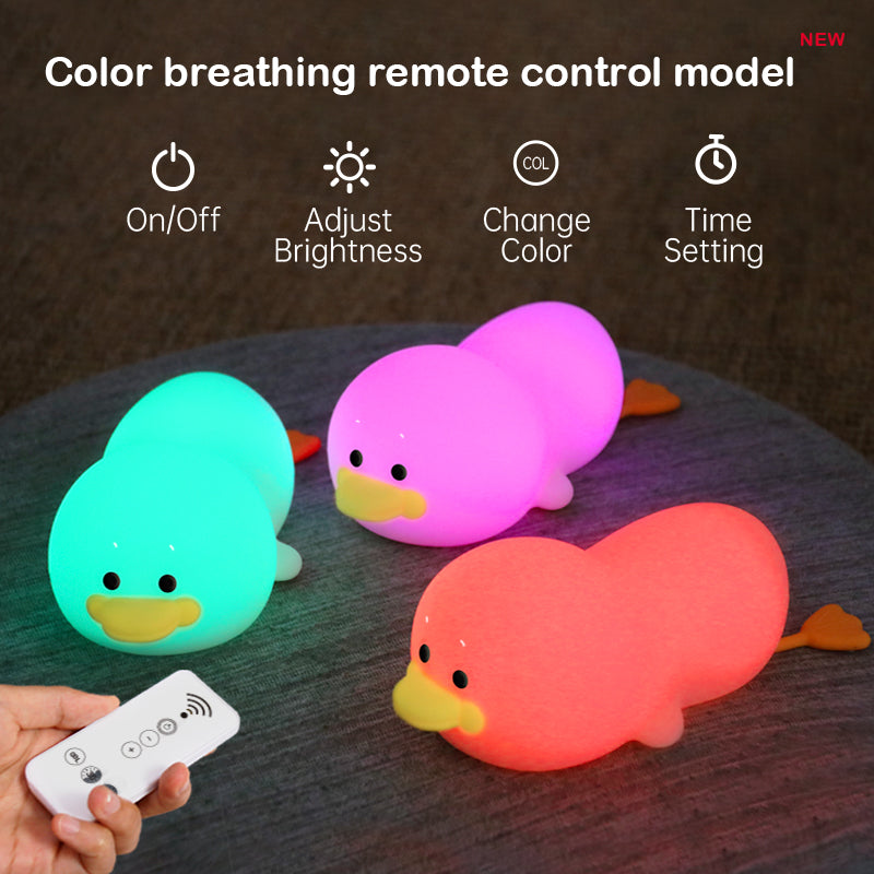 Duck LED Night Light USB Lamp Figure Bedroom Sleeping Light Christmas Gift Toy Warm White
