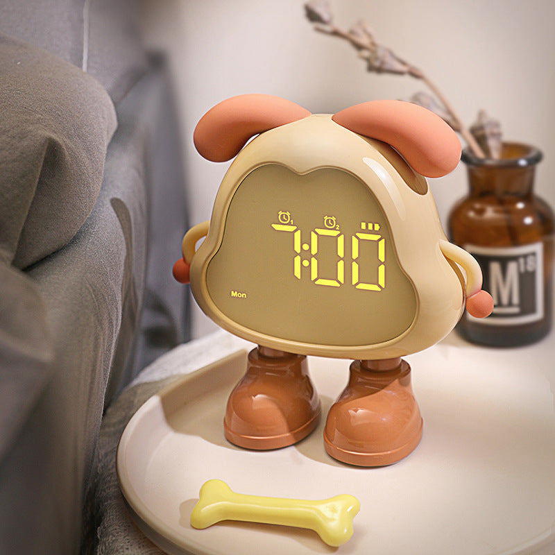 Dora Smart Alarm Clock for Middle School Students | LED Night Light, Silent, Rechargeable, Dual Alarm, 6 Ringtones