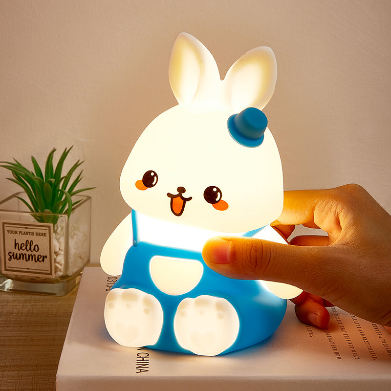Cute Bunny Night Light for Kids, Easter Gift Rechargeable Baby Nightlight Toddler Nightlight for Bedroom, Animal Bunny Kids Lamp Kawaii Room Decor