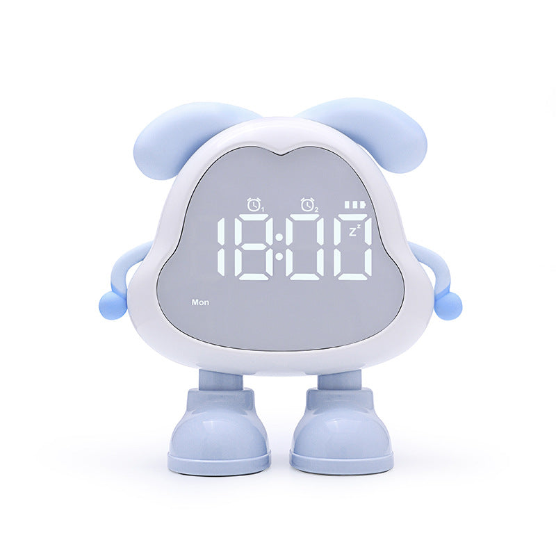 Dora Smart Alarm Clock for Middle School Students | LED Night Light, Silent, Rechargeable, Dual Alarm, 6 Ringtones
