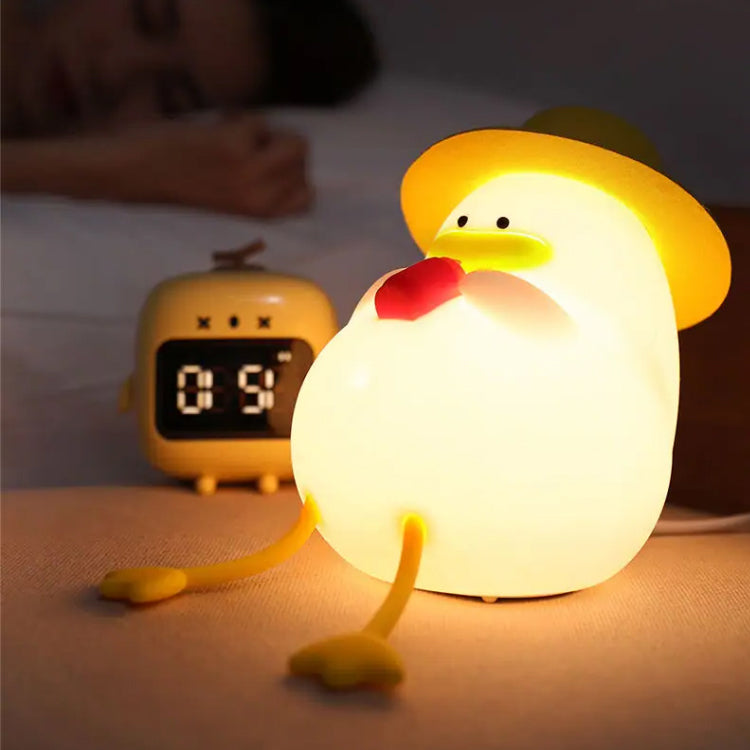 Duck Night Light LED Silicone Duck Lamp Nursery Led Night Light Cute Animal Bedside Table Lamp Bedside Touch Lamp for Teen Toddler