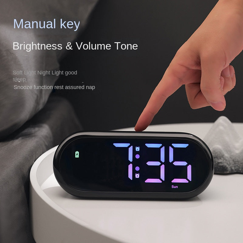 New RGB LED Digital Alarm Clock – Color-Changing Large Screen Desk Clock with Dual Alarms, Adjustable Brightness & Countdown Timer