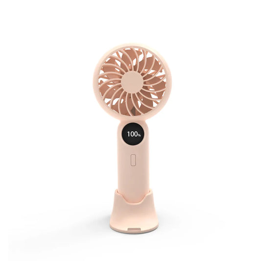 2025 New Arrival Type-C USB Rechargeable Pocket Table Fan LED Indicator Mini Handheld Air Cooler for Car and Outdoor Use