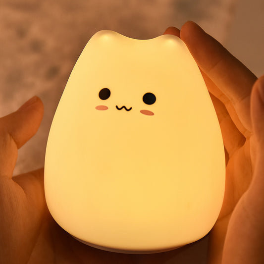 Cat Lamp with Remote, Rechargeable 7 Color Kitty Night Lights, Cute Silicone Nightlight The Ideal Birthday Christmas Gifts/Room Decor for Kids Boys Girls Baby Child Toddler Tween Nursery