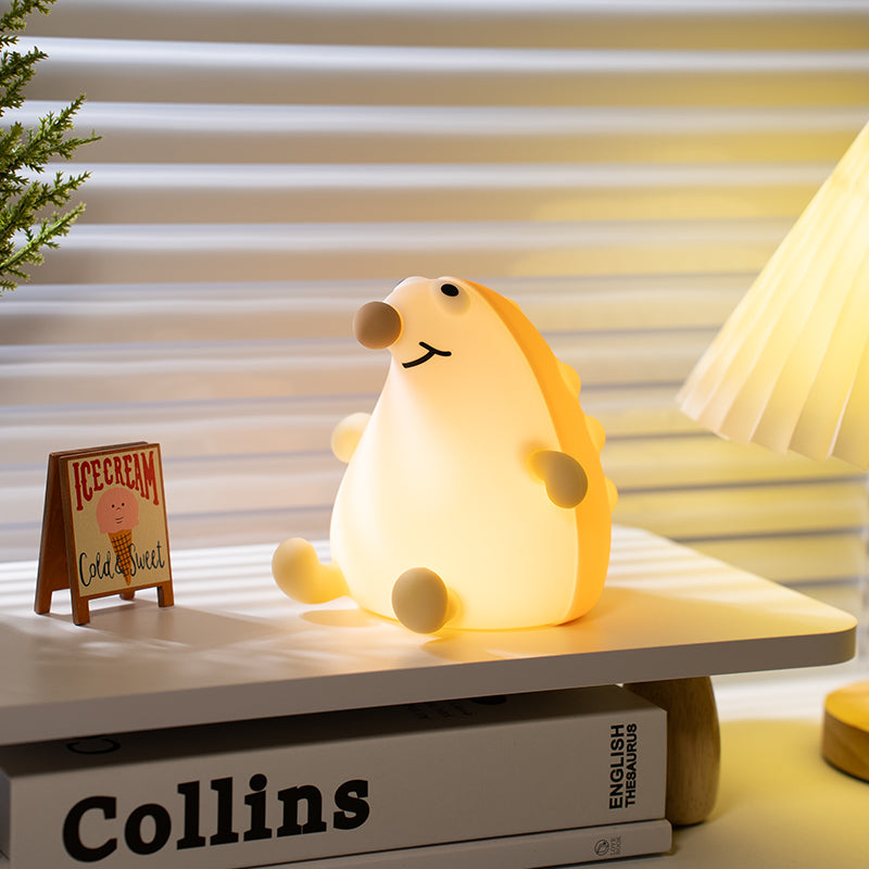 Cute Hedgehog Silicone Night Light – Rechargeable Touch Sensor Lamp, Warm & RGB Modes, Kids Bedroom & Nursery Decor