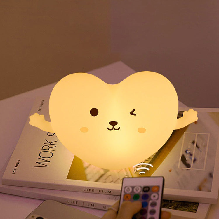 Linda luz nocturna LED para niños luz nocturna recargable de silicona lámpara táctil de noche regulable de 3 niveles lámpara de noche para bebés y niños pequeños para regalo para niños y
