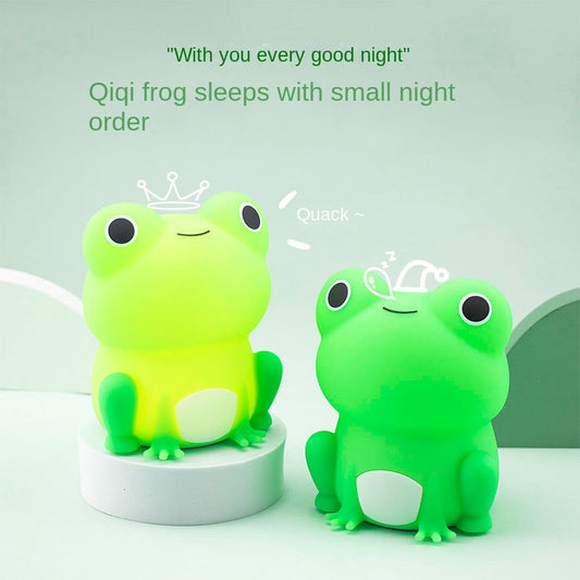 Cute Frog Night Night for Kids, Color Changeable Soft Silicone Sleeping Night Lamp for Nursery, Dimmable Timer Rechargeable Colorful Baby's Light Room Decor Children Gifts