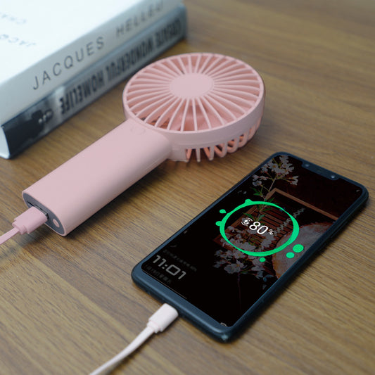 New Cross-border Mini Handheld Fan for Office Outdoor Portable Desktop USB Power Bank Fan minifan