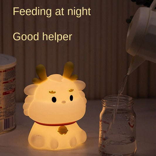 Little Dragon Kids Night Light, Cute Animal Soft Silicone LED Color Changing Lamp，Rechargeable Nursery Bedside Bedroom Table Decor, Best Birthday Christmas Gift for Kid Girl Boy