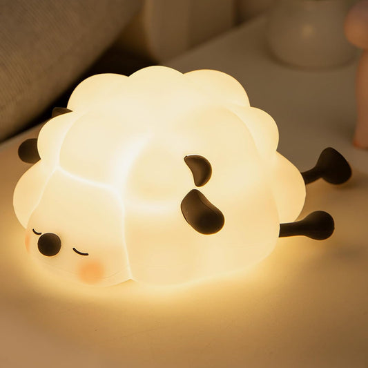 Children's rechargeable LED night light, 3-level dimmable baby room night light, food-grade silicone soft light, perfect bedside touch light with 30-minute timer, suitable for breastfeeding, infants and baby decoration