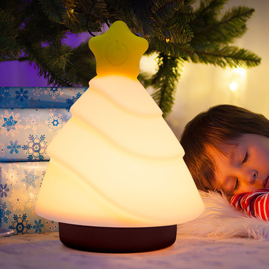 L LOHAS LED Cute Small Christmas Tree Night Lights, Cute Stuff for Christmas Decorations, 3 Mode Dimmable Nursery Night Light, Kawaii 7 Colors Desk Lamp, Christmas Gifts for Kids, Teens, Girls