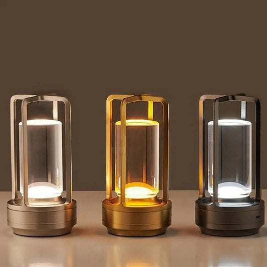 RGB Remote Control Cross USB Rechargeable Lantern Japanese Ambientec Touch Cordless Led Table Lamp for Bar Restaurant