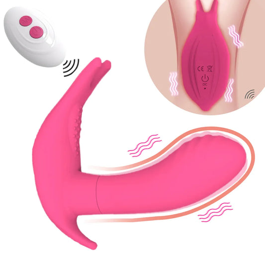 Wireless Remote Control Smart Vibrator Wearable Panty Vibrator with Dildo for Women Female Clit Clitoris G-Spot Stimulation