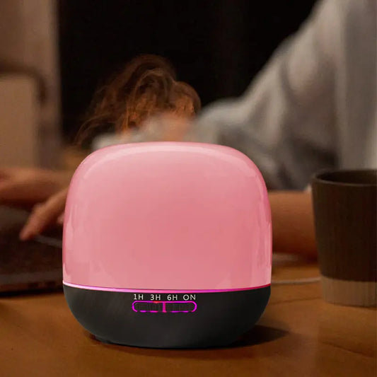 2025 New Arrival Portable Home Custom LED Light Electric Smart Nebulizer Wooden Perfume Air Humidifiers Home Fragrance Diffuser