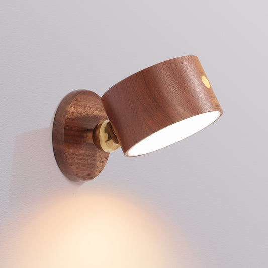 USB Wooden Wall lamp Desk Lamp Touch Dimming LED Night Light 360° Rotating Eye Protection Atmosphere Magnetic Bedside Lamp,Wall Lighting