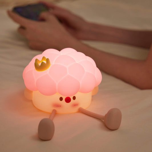 Silicone Pat Light, Cute Silicone Kids Lamp Dimmable Light, Cartoon Prince Silicone Clap Light Bedside Lamp Dimmable Touch Lamp