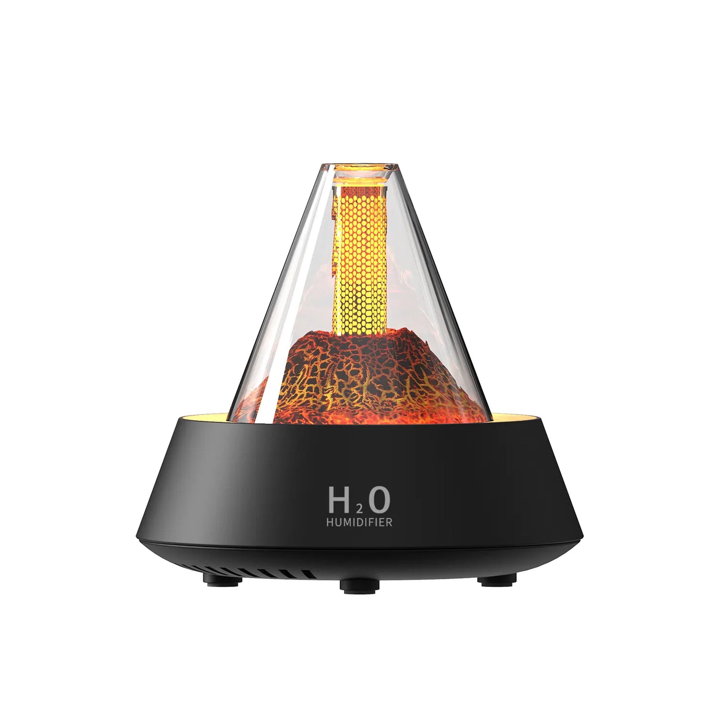 Air Humidifier Essential Oil Diffuser, Colorful Portable Aroma Diffuser, USB Charging, 80ml Small Cool Mist Humidifier, Power-off Protection, Creative Volcano Mist Humidifier for Bedroom(White)