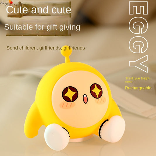 Egg party night light bedroom decoration, bedside lamp sensor, pat light, creative and cute gift