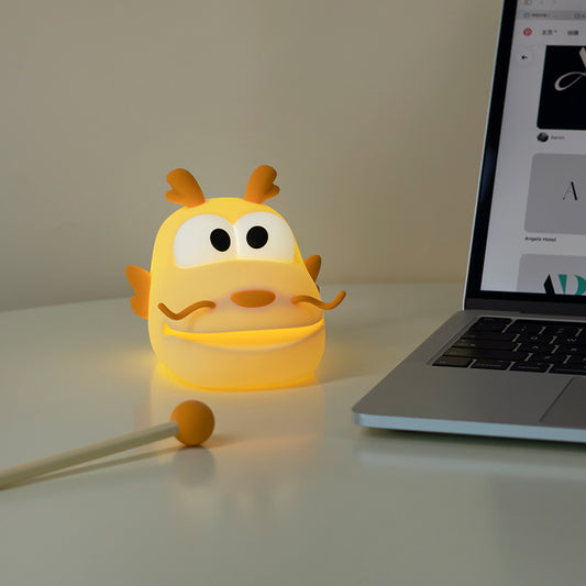Nursery Light Dragon Theme Silicone Touch Control Bedside Night Light Timer Kids Room Night Light Led Dragon Night Light Cute Dragon Night Light Dragon Night Lights for Kids