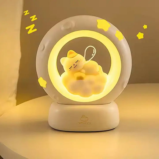 Cat Rabbit Cute Night Light for Baby Kids Bedroom USB Rechargeable Dimmable Lighting Lamp Touch Children Night Light