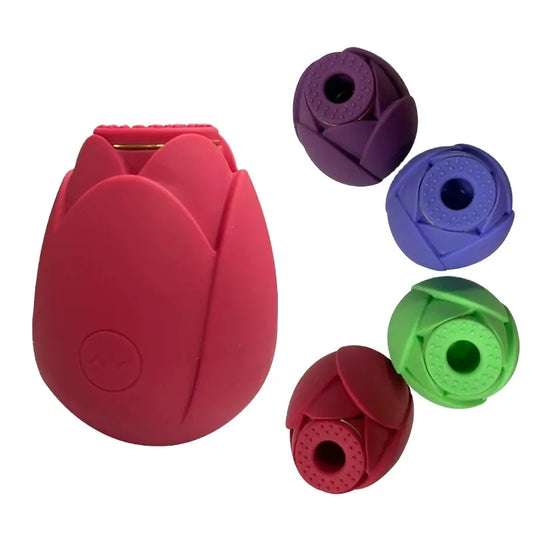 Red Blue Green 10 Frequency Speed Small Sucker Silicone Sucking Vibrating Sex Toys Rose Vibrator for Woman