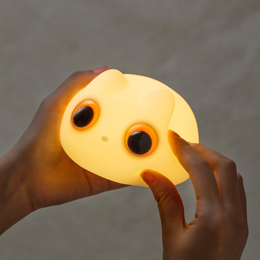 Lampada da scrivania per bambini, a forma di gatto, ricaricabile, luce notturna a forma di animale, con controllo del rubinetto, lampada da comodino per bambini, ragazzi e ragazze
