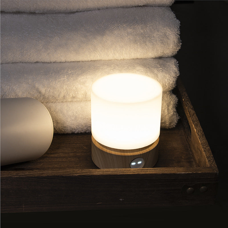 Stepless Dimming Touch Table Lamp, Sensor Control Bedside Lamps with USB Charging Port & Timed Off Mode, Warm Light LED Night Light for Bedroom/Baby Nursery/Nightstand/Bathroom/Hallways,Cinnamon Red
